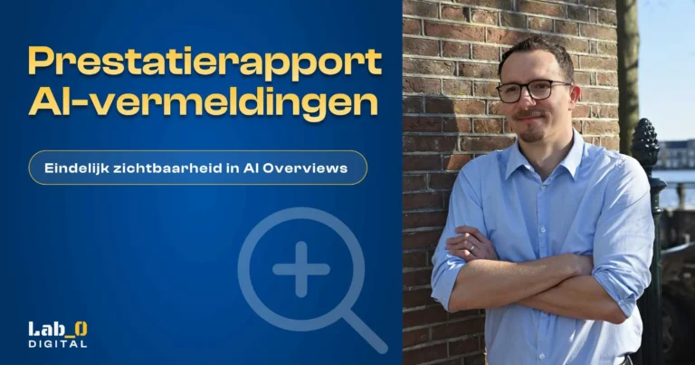 Titel: prestatierapport AI-vermeldingen Subtitel: Eindelijk zichtbaarheid in AI Overviews