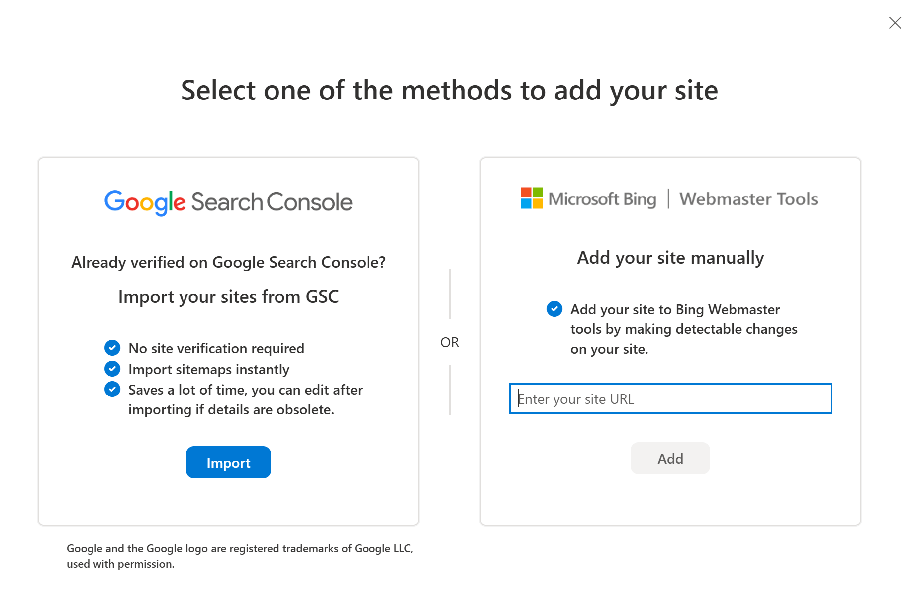 Verificatiemethoden Bing Webmaster Tools